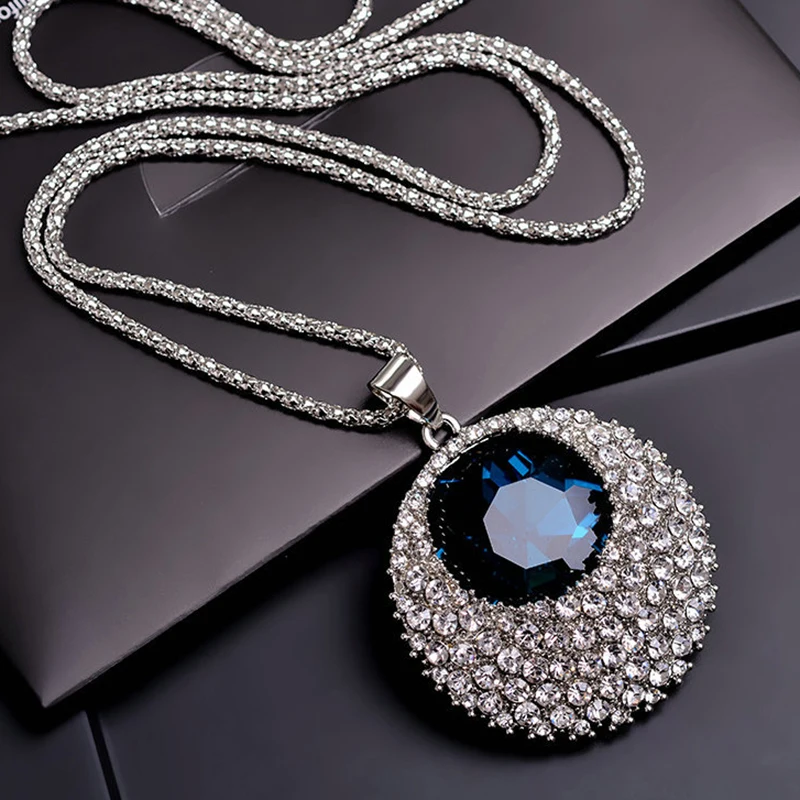 KIOOZOL Vintage Blue Grey Cubic Zirconia Silver Color Long Pendant Necklace For Women Statement Jewelry Female Chain 030 KO2
KIOOZOL Vintage Blue Grey Cubic Zirconia Silver Color Long Pendant Necklace For Women Statement Jewelry Female Chain 030 KO2