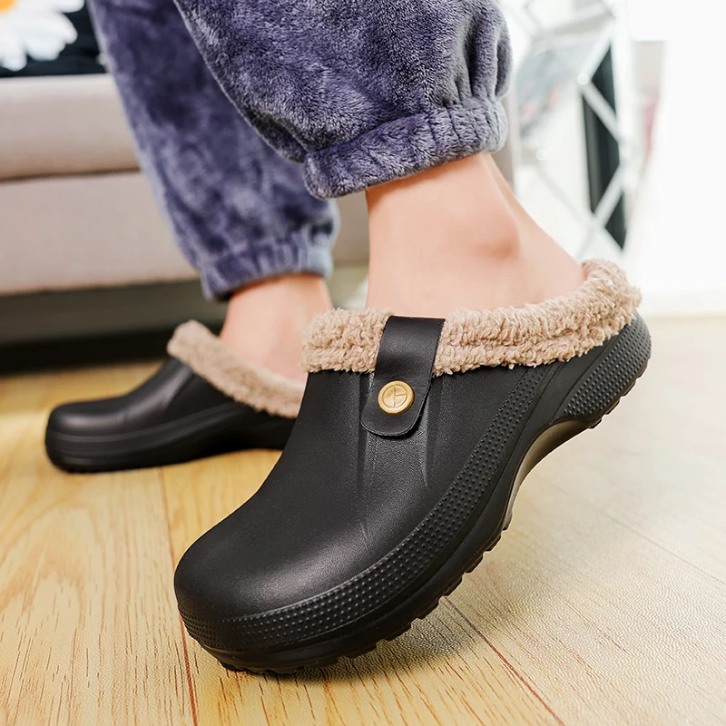 Topvivi Winter Fluffy Indoor Home Cotton Shoes Men Slippers Fur Plush Clogs Waterproof Platform Warm Furry Wrapped Slippers
Topvivi Winter Fluffy Indoor Home Cotton Shoes Men Slippers Fur Plush Clogs Waterproof Platform Warm Furry Wrapped Slippers