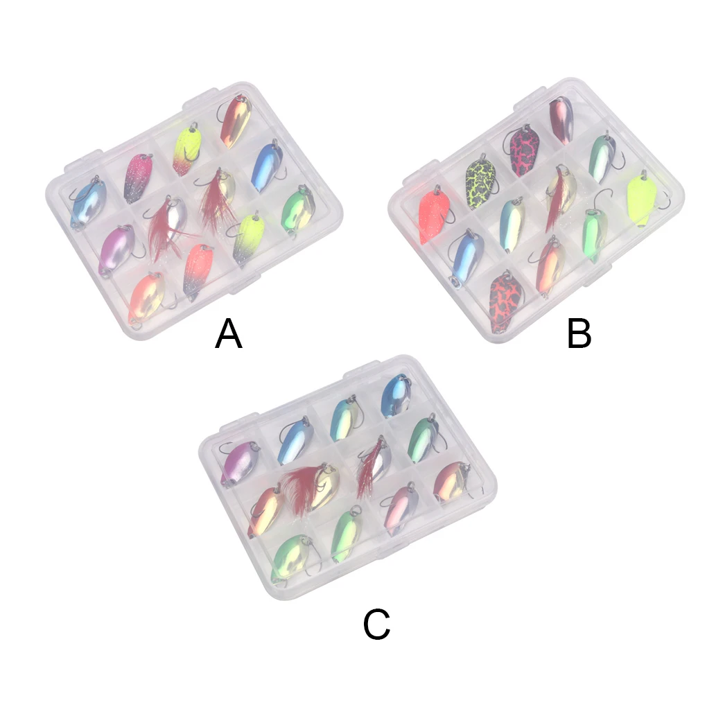 Spoon Spinners Spinnerbait Sequins Single Hooks Boat Artificial Bait with Box Swing Crankbait Fish Gear Freshwater A
Spoon Spinners Spinnerbait Sequins Single Hooks Boat Artificial Bait with Box Swing Crankbait Fish Gear Freshwater A