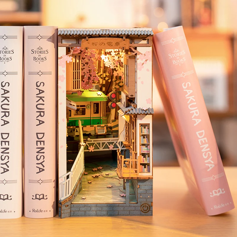 DIY Alley Book Nook Sakura Train Bookcase Wooden Bookend Bookshelf Model Building Kit Assemble Toy Birthday Gift Casa
DIY Alley Book Nook Sakura Train Bookcase Wooden Bookend Bookshelf Model Building Kit Assemble Toy Birthday Gift Casa