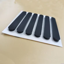 Self Adhesive Black Oval Silicone Pad Notebook Foot Pad Cabinet Calculator Shock Absorber Pad Width 2-3mm Length 10-40mm