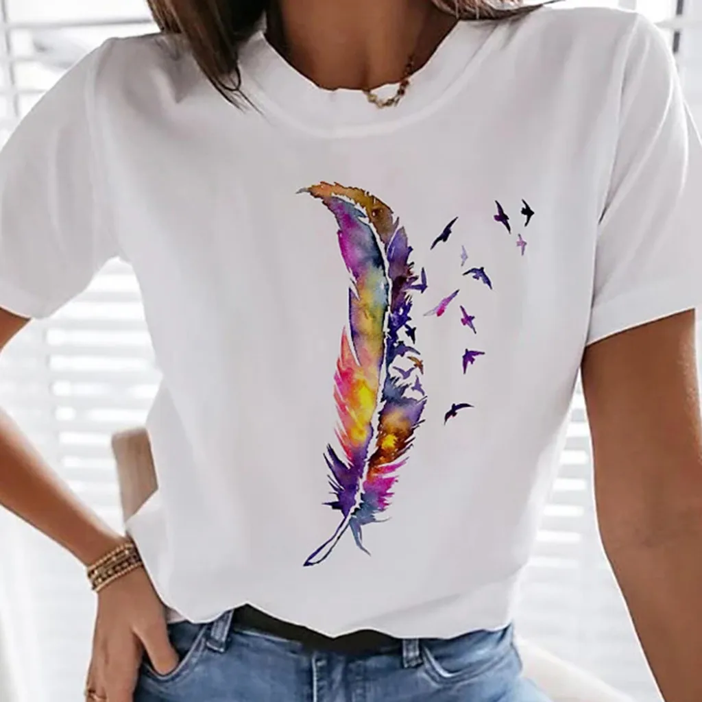 Casual T Shirts for Women Womens Rainbow Letter Printed Fun Tees O Neck Summer Cute T-Shirts Blouse Womens Button up Blouses
Casual T Shirts for Women Womens Rainbow Letter Printed Fun Tees O Neck Summer Cute T-Shirts Blouse Womens Button up Blouses