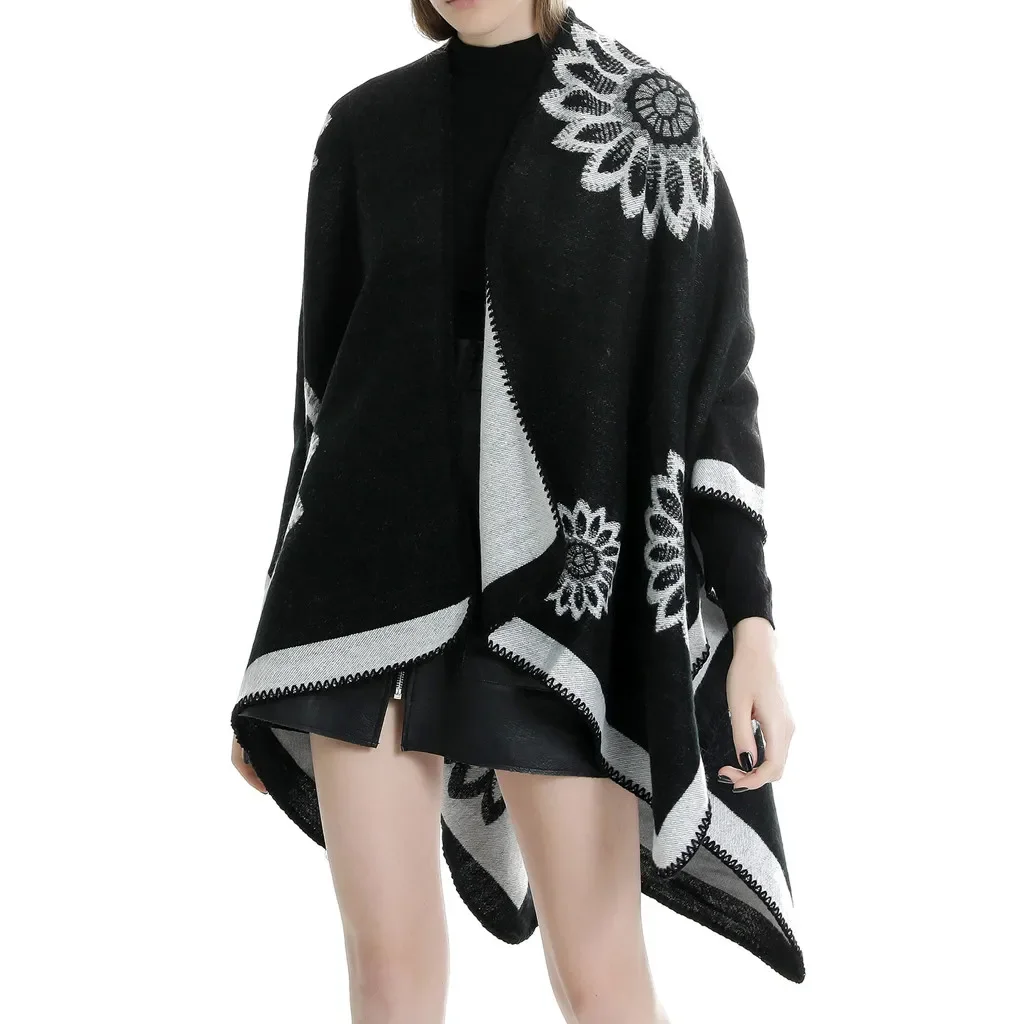 Fleece with Thumb Holes Women Coat Women Winter Knitted Sweater Shawl Cardigans Capes Women's Coat Coat Extender Pregnancy
Fleece with Thumb Holes Women Coat Women Winter Knitted Sweater Shawl Cardigans Capes Women's Coat Coat Extender Pregnancy