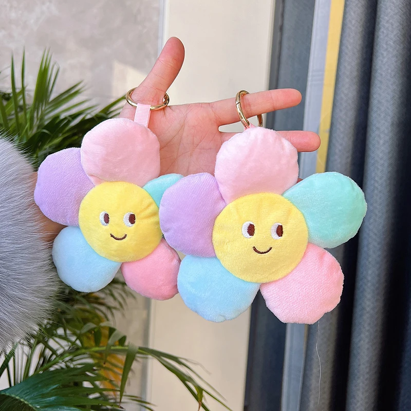 Plush Keychains Cute Sun Flower Car Key Chain New Sunflower Women Ladies Bag Pendant Accessories Keyring Gift 
Plush Keychains Cute Sun Flower Car Key Chain New Sunflower Women Ladies Bag Pendant Accessories Keyring Gift
