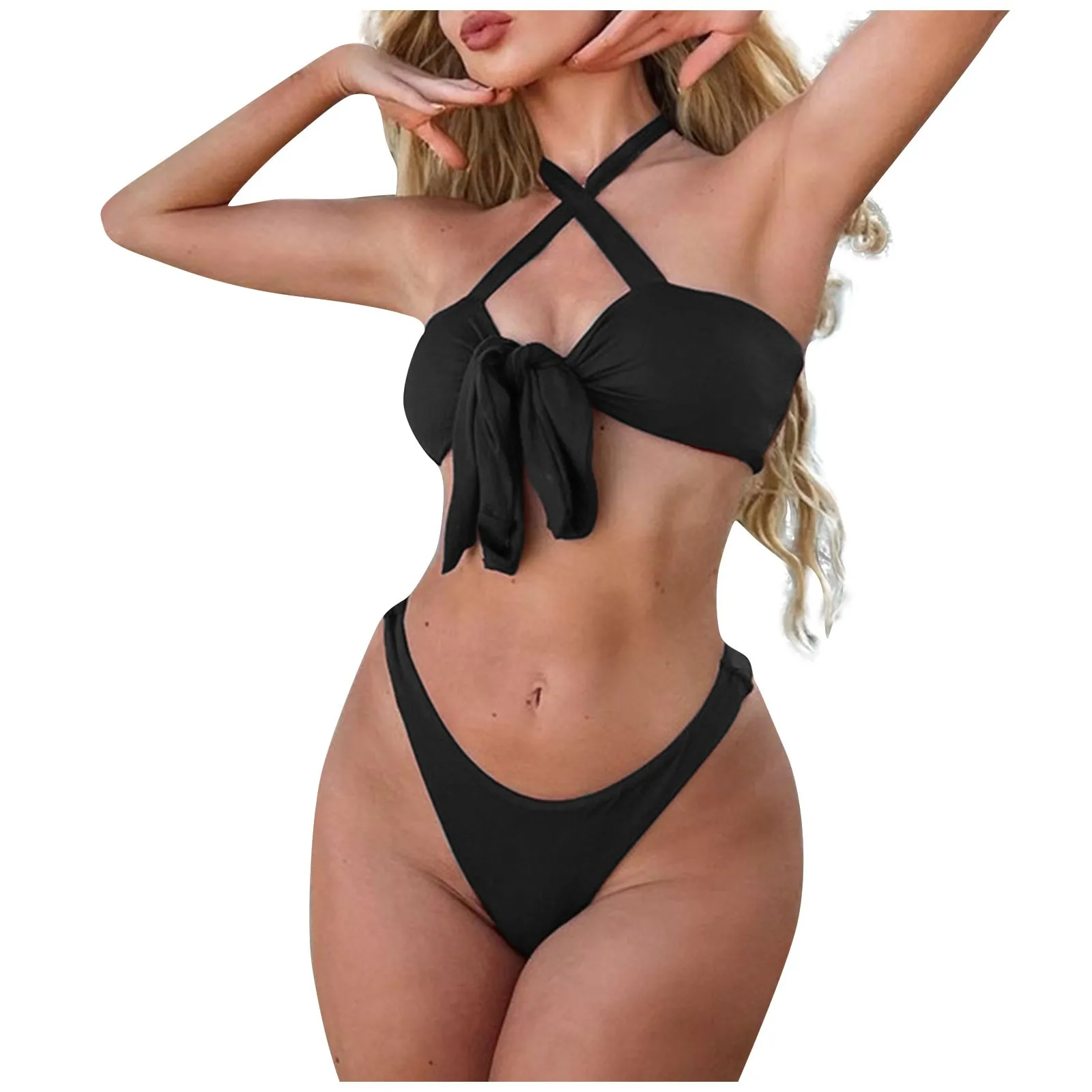 Women's Bikini Split Swimwear Solid Color Nylon Fabric Lace-up Swimsuit купальник женский ensemble femme 2 pièces בגדי ים נשים
Women's Bikini Split Swimwear Solid Color Nylon Fabric Lace-up Swimsuit купальник женский ensemble femme 2 pièces בגדי ים נשים