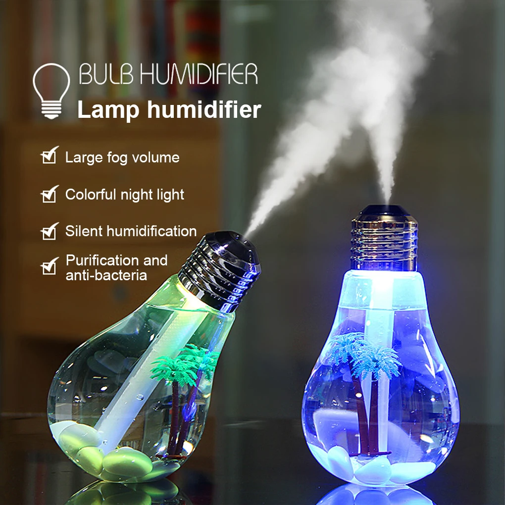 400ML Bulb Humidifier Colorful LED Night Lamp Desktop Aroma Diffuser USB Air Humidifier Travel Mist Maker for Household Car
400ML Bulb Humidifier Colorful LED Night Lamp Desktop Aroma Diffuser USB Air Humidifier Travel Mist Maker for Household Car