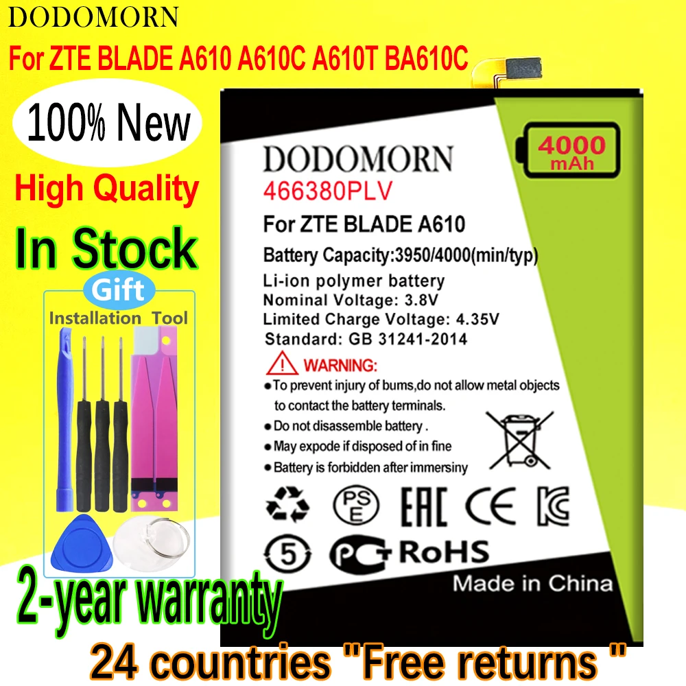 Аккумулятор DODOMORN 466380PLV для ZTE BLADE A610 A610C A610T BA610C BA610T, высокое качество + номер для отслеживания
Аккумулятор DODOMORN 466380PLV для ZTE BLADE A610 A610C A610T BA610C BA610T, высокое качество + номер для отслеживания