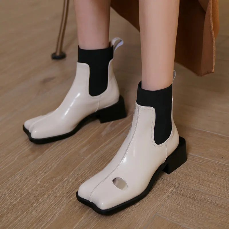 Brand Design Genuine Leather Women Ankle Boots Popular Fashion Outdoor Casual Working Thick Med Heels Sewing Shoes
Brand Design Genuine Leather Women Ankle Boots Popular Fashion Outdoor Casual Working Thick Med Heels Sewing Shoes