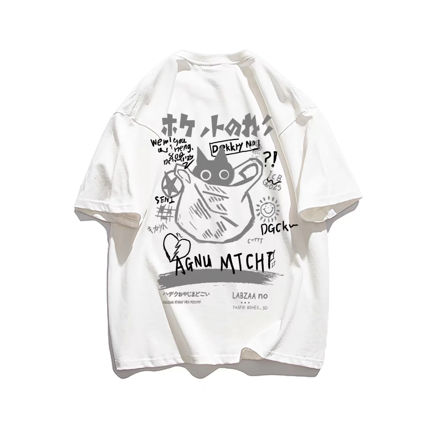 Cute Cat Printing Mens Womens T-shirt Cotton Loose Tee Creativity Quality Leisure Short Sleeves Personality Oversized Tops
Cute Cat Printing Mens Womens T-shirt Cotton Loose Tee Creativity Quality Leisure Short Sleeves Personality Oversized Tops