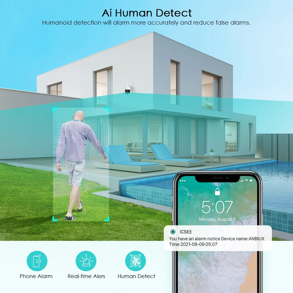 Ir Night Vision 3mp Wifi Security Camera Outdoor Surveillance Camera Auto Tracking Ip Camera Smart Home 5x Digital Zoom Cctv
Ir Night Vision 3mp Wifi Security Camera Outdoor Surveillance Camera Auto Tracking Ip Camera Smart Home 5x Digital Zoom Cctv