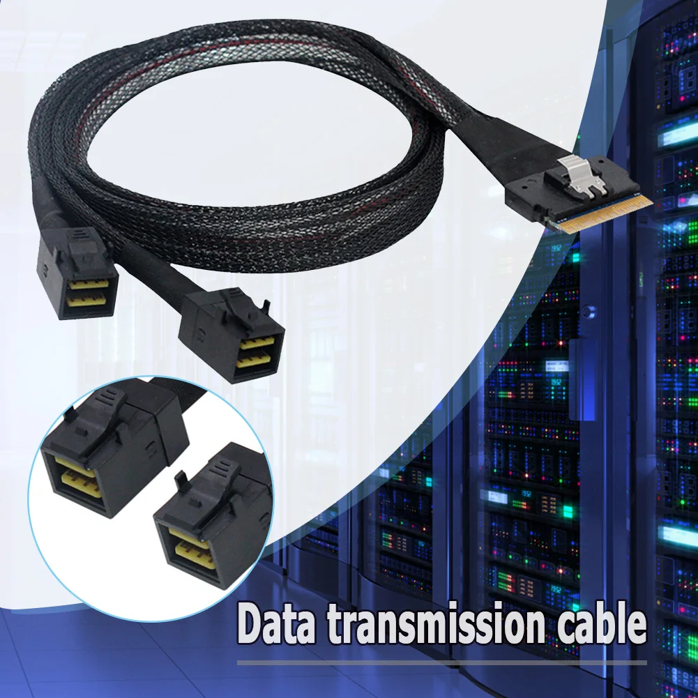 Mini SAS SFF-8654 76P to 2 SFF-8643 36 Pin SSD Line 600Mbps Server Hard Disk Data Cable Driver Power Cord Accessories 80cm
Mini SAS SFF-8654 76P to 2 SFF-8643 36 Pin SSD Line 600Mbps Server Hard Disk Data Cable Driver Power Cord Accessories 80cm