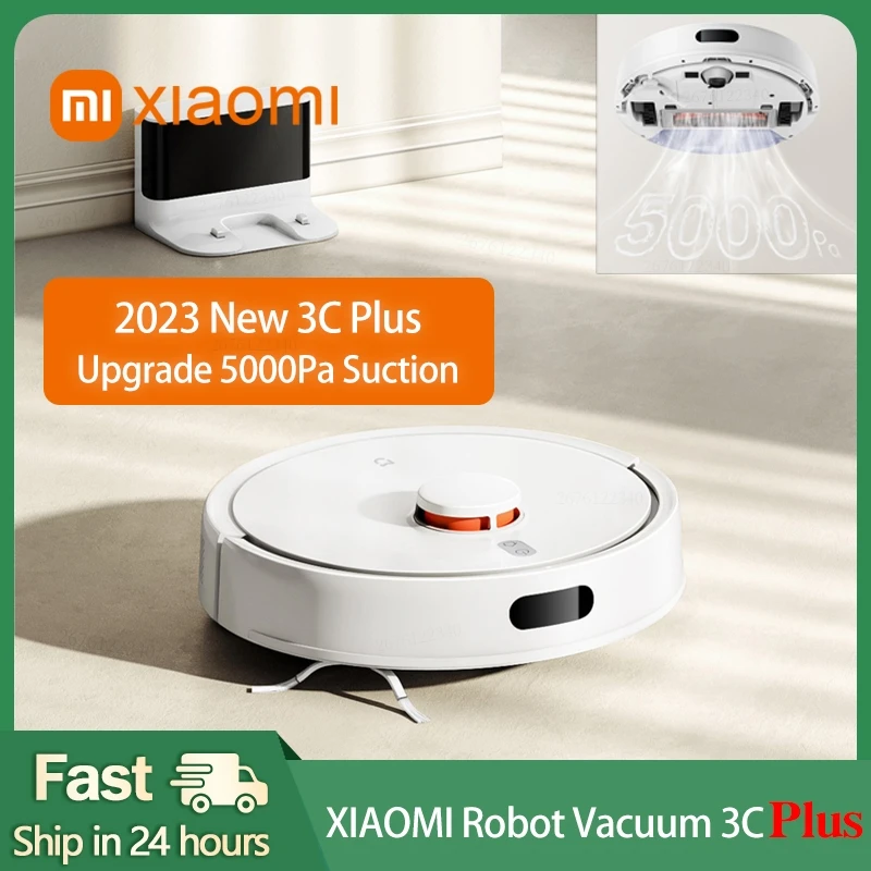 

XIAOMI MIJIA 3C Plus Robot Vacuum Cleaner Cleaning and Mop For Home Appliance Dust LDS Scan Auto Smart Sweeping 5000PA Suction