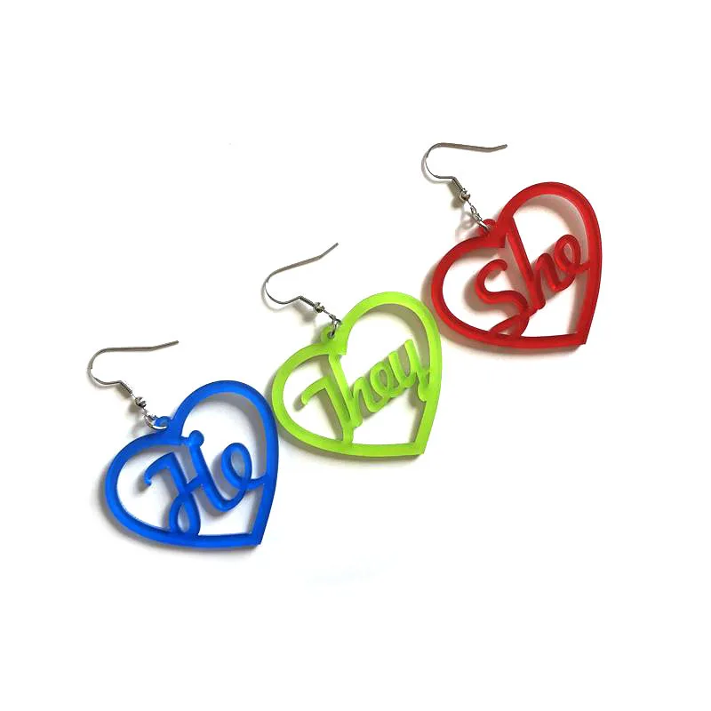New Cute Hollow out Love She He They Letter Earrings Acrylic Asymmetric Creative Women's Earrings Gift for Her
New Cute Hollow out Love She He They Letter Earrings Acrylic Asymmetric Creative Women's Earrings Gift for Her