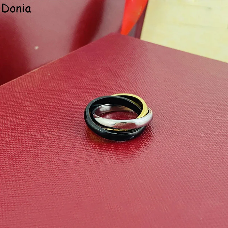 Donia Jewelry Fashion New Three-Ring Three-Color Smooth Titanium Steel Ring European and American Luxury Accessories
Donia Jewelry Fashion New Three-Ring Three-Color Smooth Titanium Steel Ring European and American Luxury Accessories