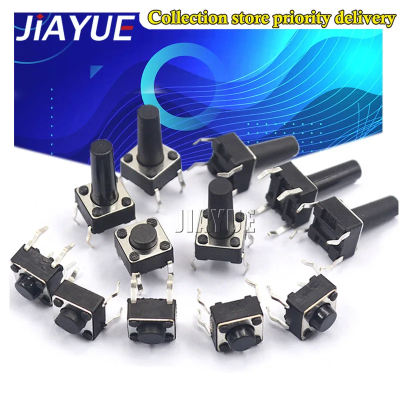 50Pcs/LOT Light touch switch DIP 4Pin ON/OFF 6*6*5mm 6/7/8/9/10/4.3/4.5/6.5/7.5/8.5 Touch button Touch micro switch keys button
50Pcs/LOT Light touch switch DIP 4Pin ON/OFF 6*6*5mm 6/7/8/9/10/4.3/4.5/6.5/7.5/8.5 Touch button Touch micro switch keys button