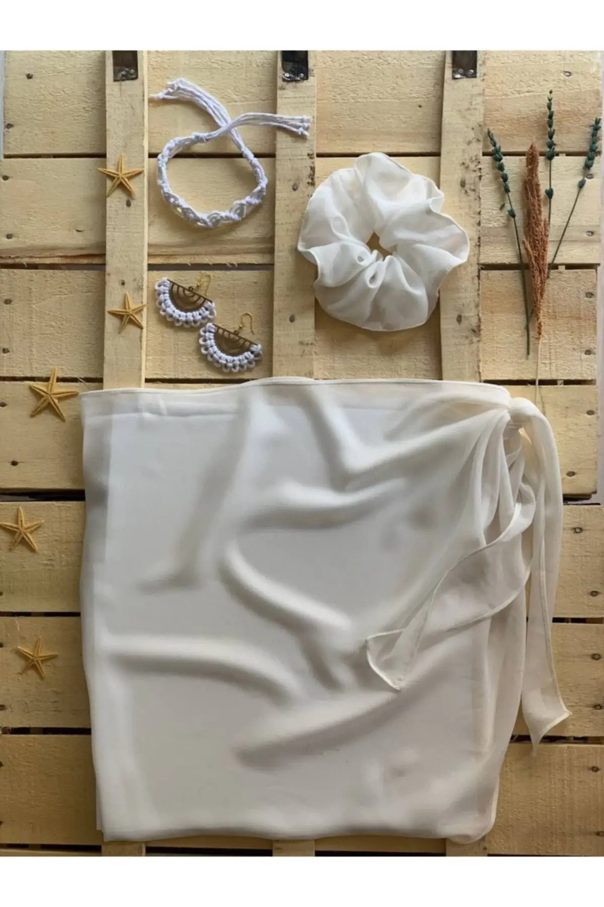 Women's Pareo White Macrame Wooden Earrings Macrame Chiffon Clasp Gift Set Swimwear Cover Up Dress Sexy Tunic
Women's Pareo White Macrame Wooden Earrings Macrame Chiffon Clasp Gift Set Swimwear Cover Up Dress Sexy Tunic