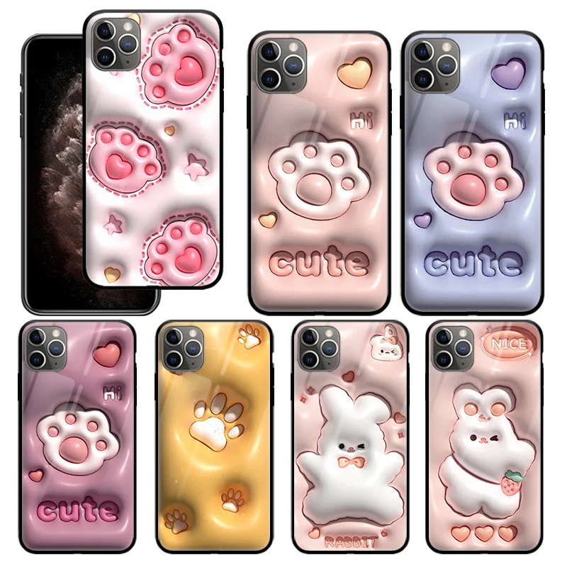 3D Vision Animal Cat Paw For Apple iPhone 14 13 12 Mini 11 XR XS Pro Max X 8 7 6S SE 2020 Plus Tempered Glass Phone Case
3D Vision Animal Cat Paw For Apple iPhone 14 13 12 Mini 11 XR XS Pro Max X 8 7 6S SE 2020 Plus Tempered Glass Phone Case
