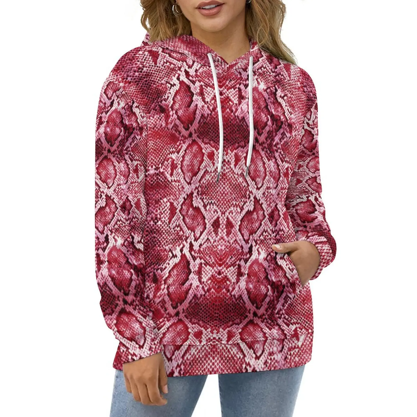 Snakeskin Casual Hoodies Pink Snake Print Pretty Design Loose Hoodie Autumn Long-Sleeve Streetwear Oversize Clothing
Snakeskin Casual Hoodies Pink Snake Print Pretty Design Loose Hoodie Autumn Long-Sleeve Streetwear Oversize Clothing