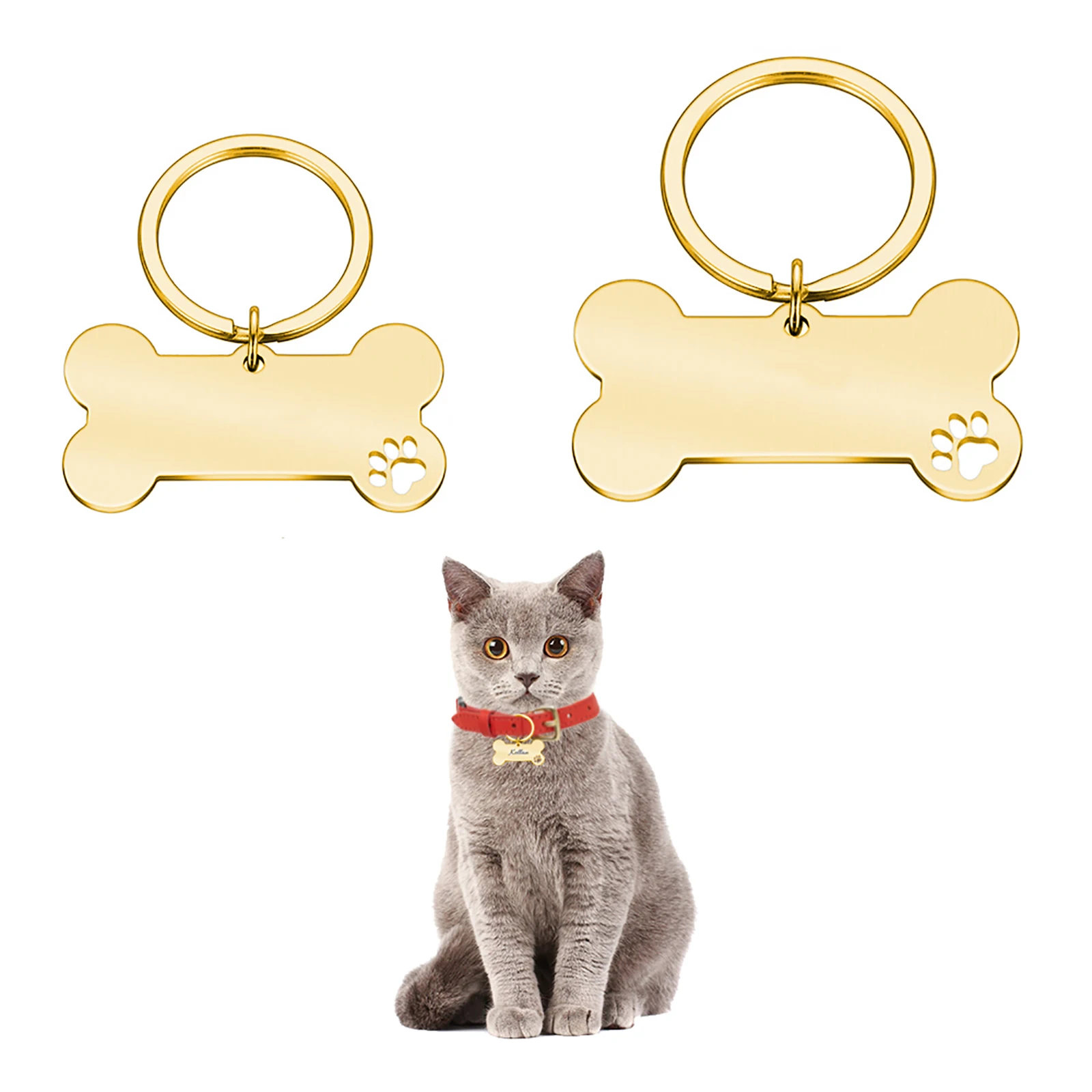2pcs Personalized Collar Pet ID Tag Engraved Pet ID Name for Cat Puppy Dog Tag Pendant Keyring Bone Pet Accessories
2pcs Personalized Collar Pet ID Tag Engraved Pet ID Name for Cat Puppy Dog Tag Pendant Keyring Bone Pet Accessories