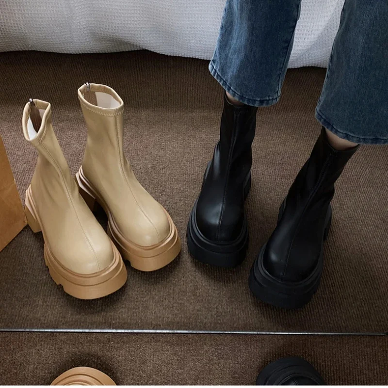 Women's Boots Black Platform Gothic Boots Women's 2023 New Casual Back Zip Women's Ankle Boots Women's Short Platform Boots
Women's Boots Black Platform Gothic Boots Women's 2023 New Casual Back Zip Women's Ankle Boots Women's Short Platform Boots
