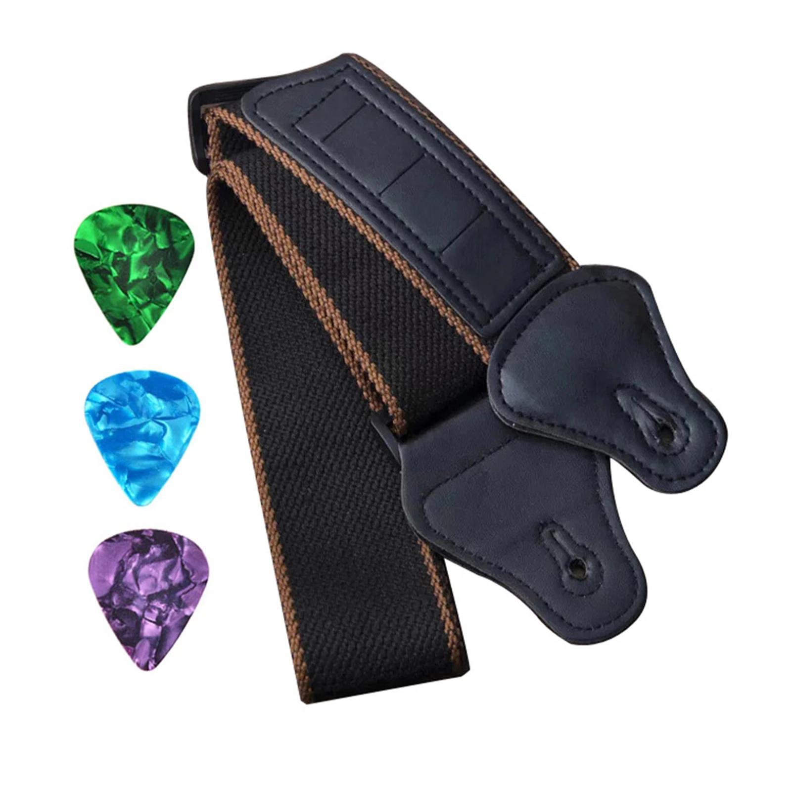 Shoulder Musical Accessories 3 Pick Holders For Acoustic Electric Adjustable Length Durable Soft Guitar Strap Vintage Gift Belt
Shoulder Musical Accessories 3 Pick Holders For Acoustic Electric Adjustable Length Durable Soft Guitar Strap Vintage Gift Belt
