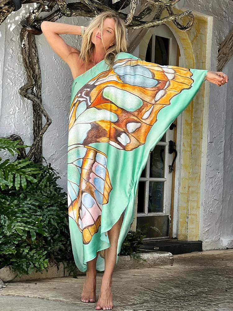 Green Boho Butterfly Printed Off Shoulder Kaftan Women Clothes 2023 Summer Sexy Beach Wear Tunic Casual High Street Dress A1015
Green Boho Butterfly Printed Off Shoulder Kaftan Women Clothes 2023 Summer Sexy Beach Wear Tunic Casual High Street Dress A1015
