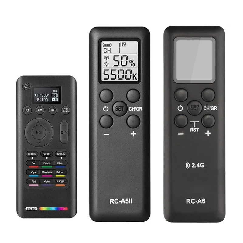 RCA6/R9/A5II Wireless Remote Control for UL150, VL150, FV200,SL150II, LC500R, SZ150R, TL60 LED Lights Wide Compatibility
RCA6/R9/A5II Wireless Remote Control for UL150, VL150, FV200,SL150II, LC500R, SZ150R, TL60 LED Lights Wide Compatibility