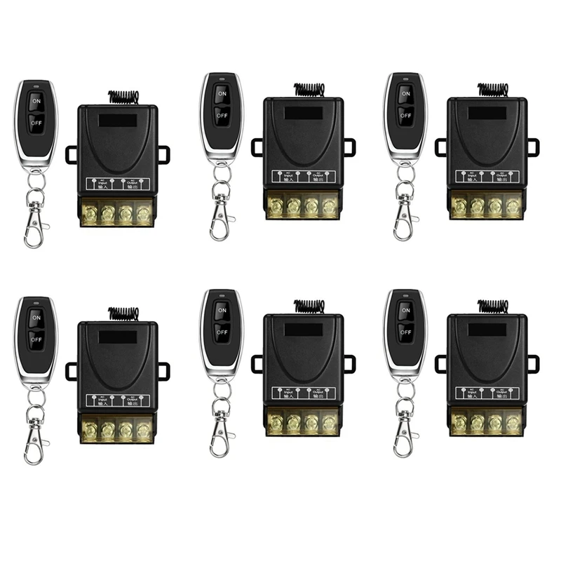 6X 433Mhz 220V Water Pump Remote Control Switch 1Ch 30A Receiver Module ON/OFF Wireless RF Transmitter For Light LED
6X 433Mhz 220V Water Pump Remote Control Switch 1Ch 30A Receiver Module ON/OFF Wireless RF Transmitter For Light LED