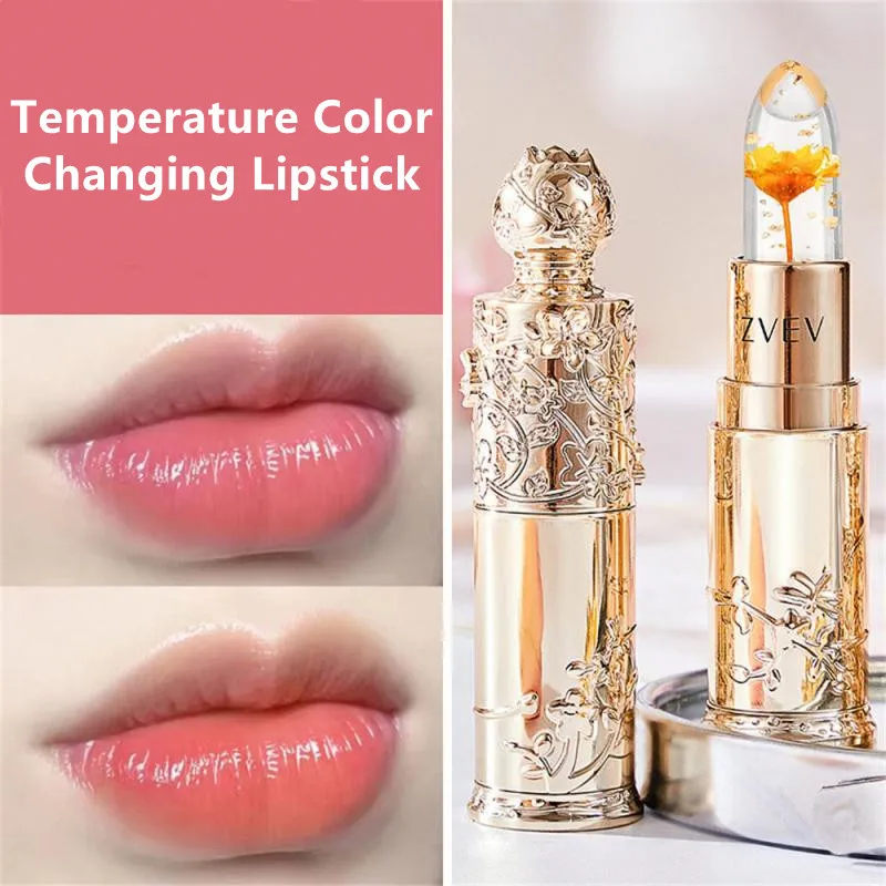 

Flower Transparent Lipstick Lasting Moisturizer Crystal Jelly Lipsticks Temperature Color Changing Waterproof Lip Balm Lips Care