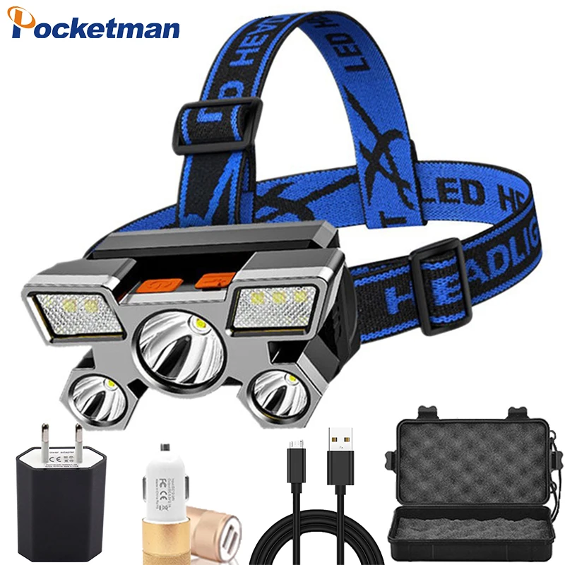 Built-in 18650 Battery Headlamp Drop Shipping 5LED With USB Rechargeable Portable Flashlight Lantern Outdoor Camping Headlight
Built-in 18650 Battery Headlamp Drop Shipping 5LED With USB Rechargeable Portable Flashlight Lantern Outdoor Camping Headlight