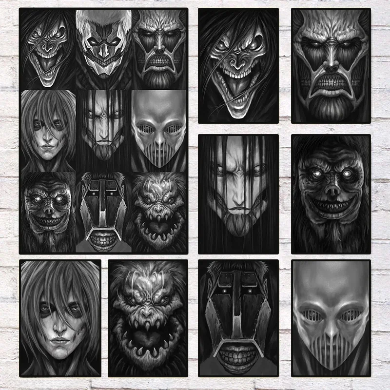 Плакаты из аниме «атака на Титанов» для всех персонажей
Плакаты из аниме «атака на Титанов» для всех персонажей