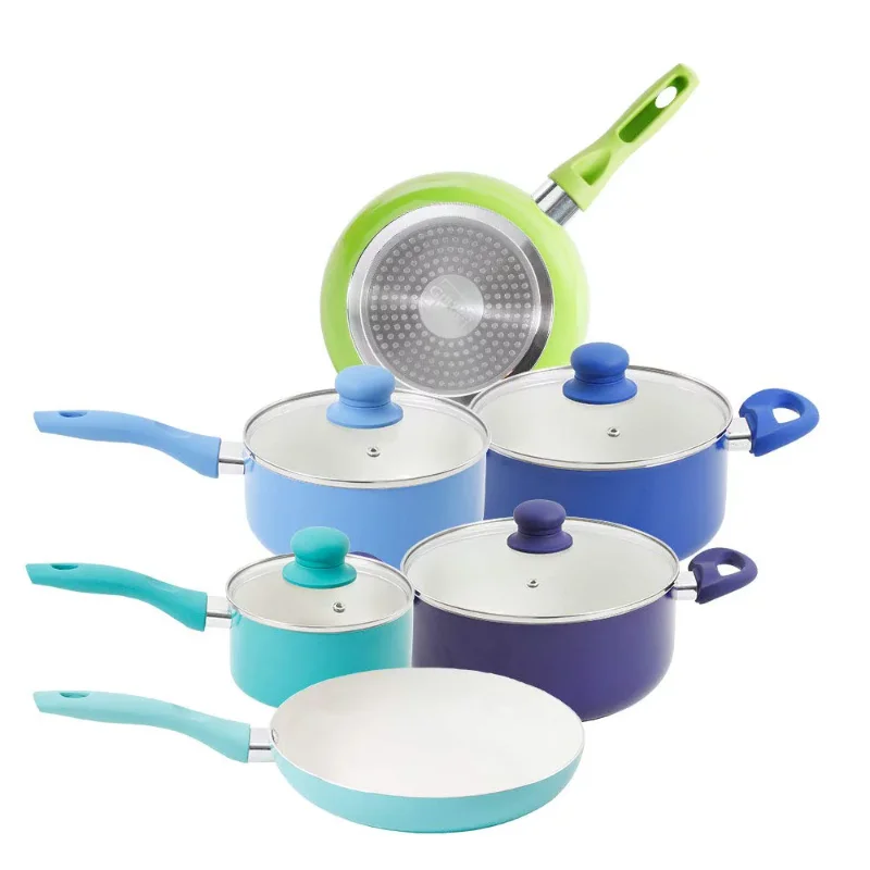 Mainstays 10 Piece White Ceramic Non-stick Cookware Set, Cool pots and pans set cooking pots set
Mainstays 10 Piece White Ceramic Non-stick Cookware Set, Cool pots and pans set cooking pots set