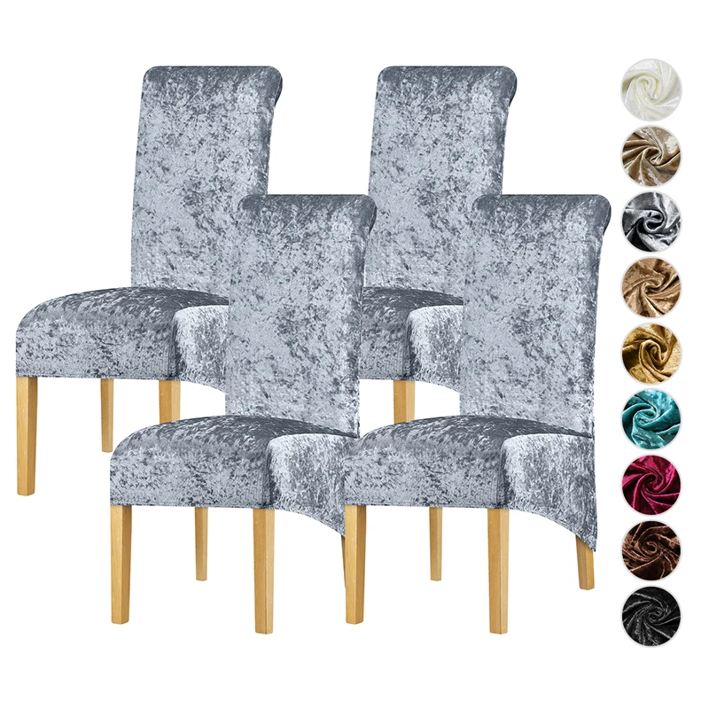 2022 Shiny Velvet XL Size Spandex Chair Cover Stretch Slipcovers Elastic Seat Chair Covers Dining Room Chair Cover With Back 
2022 Shiny Velvet XL Size Spandex Chair Cover Stretch Slipcovers Elastic Seat Chair Covers Dining Room Chair Cover With Back