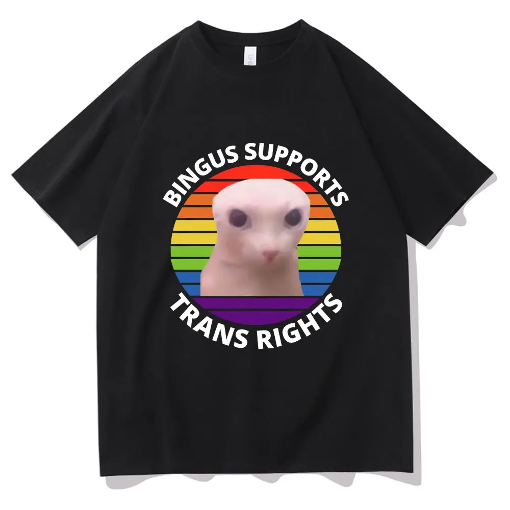Bingus Supports Trans Rights Tshirt Cotton Men Women Hip Hop Rock T-shirts Spring Summer New Crewneck EU Size Tee Short Sleeve
Bingus Supports Trans Rights Tshirt Cotton Men Women Hip Hop Rock T-shirts Spring Summer New Crewneck EU Size Tee Short Sleeve