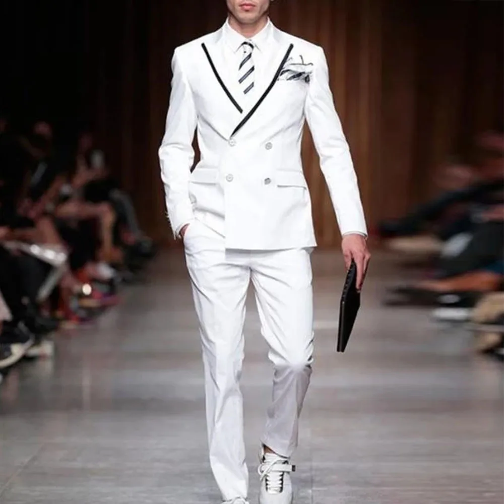 South Africa White Suits Double Breasted Blazer Formal Business Office Work Coat Pant Design Latest Groom Wedding Tuxedo 2 Pcs
South Africa White Suits Double Breasted Blazer Formal Business Office Work Coat Pant Design Latest Groom Wedding Tuxedo 2 Pcs
