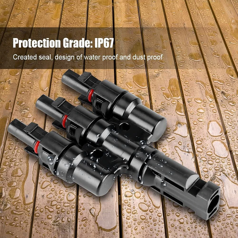 1Pair 3 Branch T Type Parallel Electrical Solar Connector 30A 1000V IP67 For Photovoltaic Panel Cable Coupler Combiner
1Pair 3 Branch T Type Parallel Electrical Solar Connector 30A 1000V IP67 For Photovoltaic Panel Cable Coupler Combiner