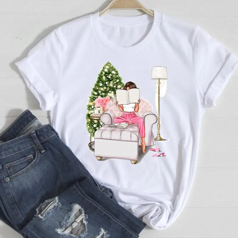 Women Festival Happy Day Cute Trend Merry Christmas T-shirts Cartoon Fashion New Year Top Graphic Tshirt Holiday Travel Tee
Women Festival Happy Day Cute Trend Merry Christmas T-shirts Cartoon Fashion New Year Top Graphic Tshirt Holiday Travel Tee