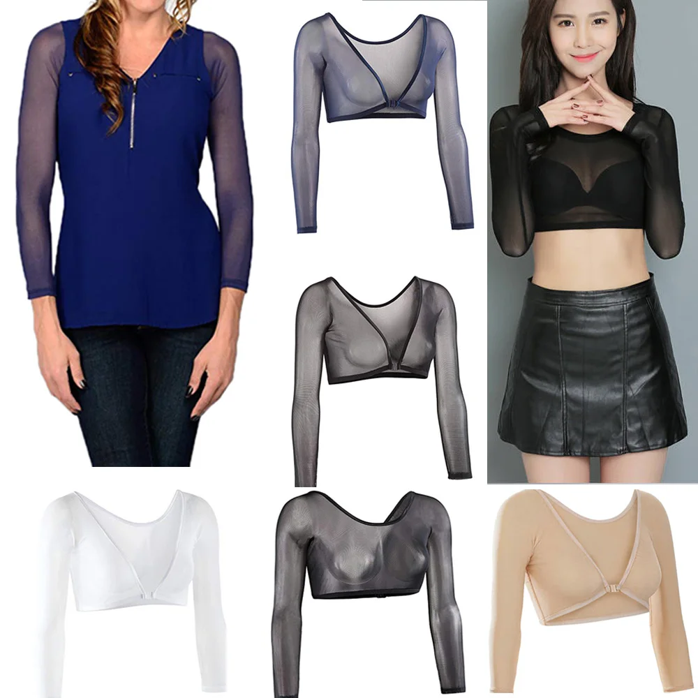 Arm Shaper Women Both Side Mesh Seamless Silm Shapewear Crop Top Slimming Upper Shirt Blouses Black White Blue Skin
Arm Shaper Women Both Side Mesh Seamless Silm Shapewear Crop Top Slimming Upper Shirt Blouses Black White Blue Skin