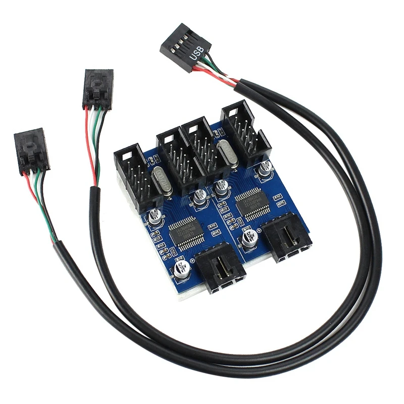Материнская плата 9-контактный USB-разъем Усилитель 9-контактный USB 2.0 порт расширения до 4x9-контакта USB 2.0 порт расширитель карты
Материнская плата 9-контактный USB-разъем Усилитель 9-контактный USB 2.0 порт расширения до 4x9-контакта USB 2.0 порт расширитель карты