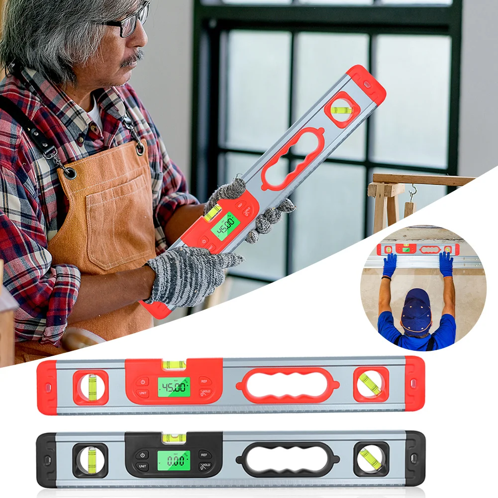 Digital Protractor Angle Finder Electronic Level 360 Degree Inclinometer Level Angle Slope Test Ruler Measuring Instruments
Digital Protractor Angle Finder Electronic Level 360 Degree Inclinometer Level Angle Slope Test Ruler Measuring Instruments
