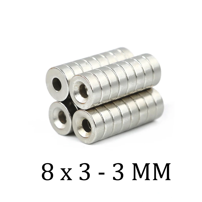 10/30/50/100 Pcs N52 Round Neodymium Magnet 8x3-3mm Countersunk Hole Magnet Rare Earth Magnet Permanent Magnetic imanes Disc
10/30/50/100 Pcs N52 Round Neodymium Magnet 8x3-3mm Countersunk Hole Magnet Rare Earth Magnet Permanent Magnetic imanes Disc