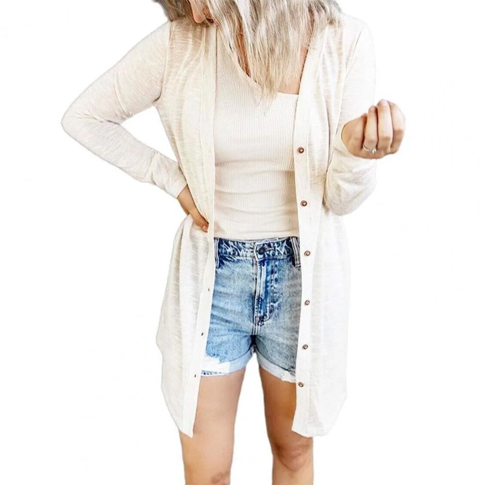 2023 Single-breasted Cardigan Women Solid Color Round Neck Long Cardigan Coat for Going Out
2023 Single-breasted Cardigan Women Solid Color Round Neck Long Cardigan Coat for Going Out