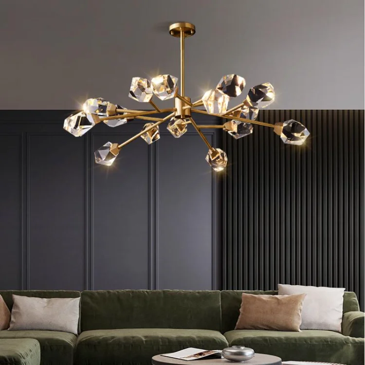 Led Pendant Lights Lamp New luxury crystal copper Chandelier living room lamp fixtures Nordic restaurant decoration luster stone
Led Pendant Lights Lamp New luxury crystal copper Chandelier living room lamp fixtures Nordic restaurant decoration luster stone