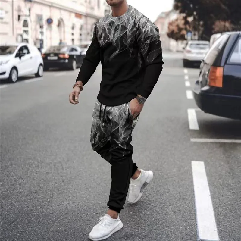 2022 Summe Autumn Soild Color Men Set O Neck Sportswear Long Sleeve + Long Pants Men's Clothing Suit Oversized Running Tracksuit
2022 Summe Autumn Soild Color Men Set O Neck Sportswear Long Sleeve + Long Pants Men's Clothing Suit Oversized Running Tracksuit