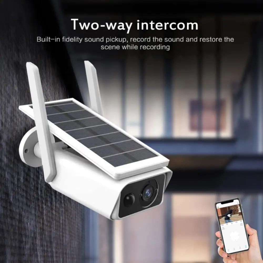 1080P HD IP Camera Videos Wifi Outdoor Waterproof Solar Energy Low Power Human Detection Wireless Surveillance IR Cameras ICSee
1080P HD IP Camera Videos Wifi Outdoor Waterproof Solar Energy Low Power Human Detection Wireless Surveillance IR Cameras ICSee