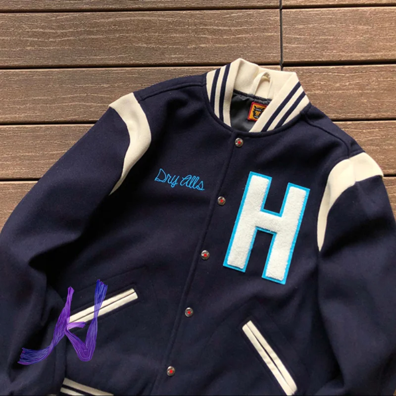New Human Made Jacket High Street Fashion Leather Sleeve Baseball Uniform Oversize Men's Women's Jackets
New Human Made Jacket High Street Fashion Leather Sleeve Baseball Uniform Oversize Men's Women's Jackets