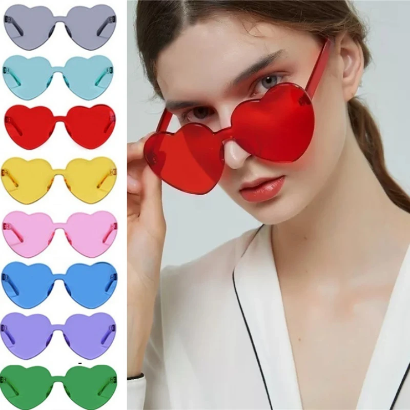 Candy Color Sunglasses Heart-shaped Girl Frameless Woman Sunglasses Personality Dazzling Color Transparent Polarized Lens Trend
Candy Color Sunglasses Heart-shaped Girl Frameless Woman Sunglasses Personality Dazzling Color Transparent Polarized Lens Trend
