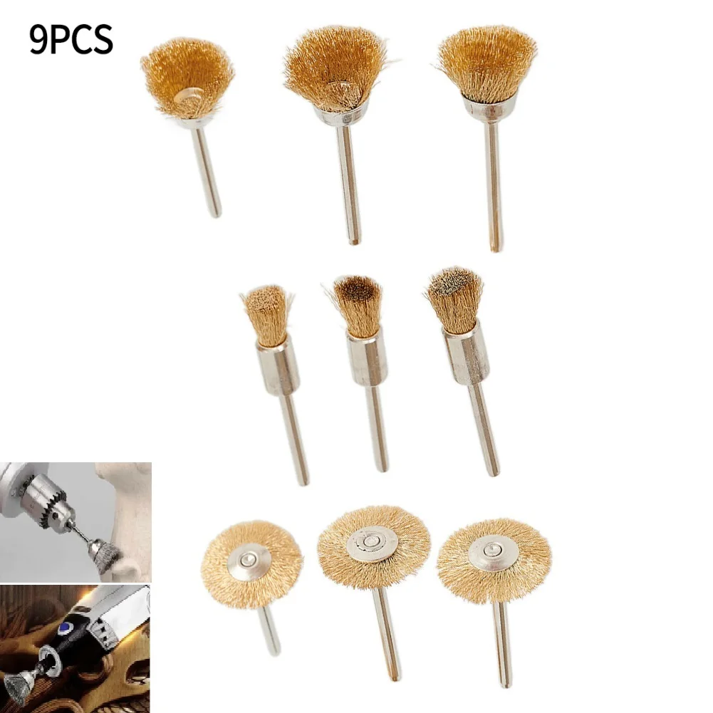 9pcs/Set Steel Wire Brush Brass Plated Wheels Brushes Drill Rotary Tools Metal Rust Removal Polishing Brush
9pcs/Set Steel Wire Brush Brass Plated Wheels Brushes Drill Rotary Tools Metal Rust Removal Polishing Brush