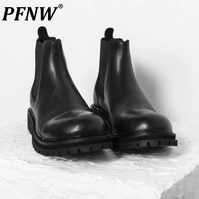 Мужские ботинки челси из воловьей кожи PFNW, черные эластичные ботинки со средней посадкой, высокого качества, весна-осень 2019
Мужские ботинки челси из воловьей кожи PFNW, черные эластичные ботинки со средней посадкой, высокого качества, весна-осень 2019
