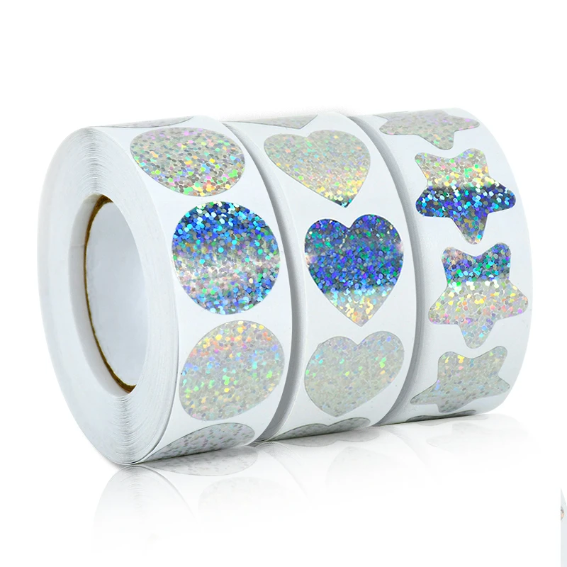 500pcs/roll Laser Blank Love Heart Stars Round Stickers DIY Handmade Decoration Wedding Birthday Party Sealing Label Sticker
500pcs/roll Laser Blank Love Heart Stars Round Stickers DIY Handmade Decoration Wedding Birthday Party Sealing Label Sticker